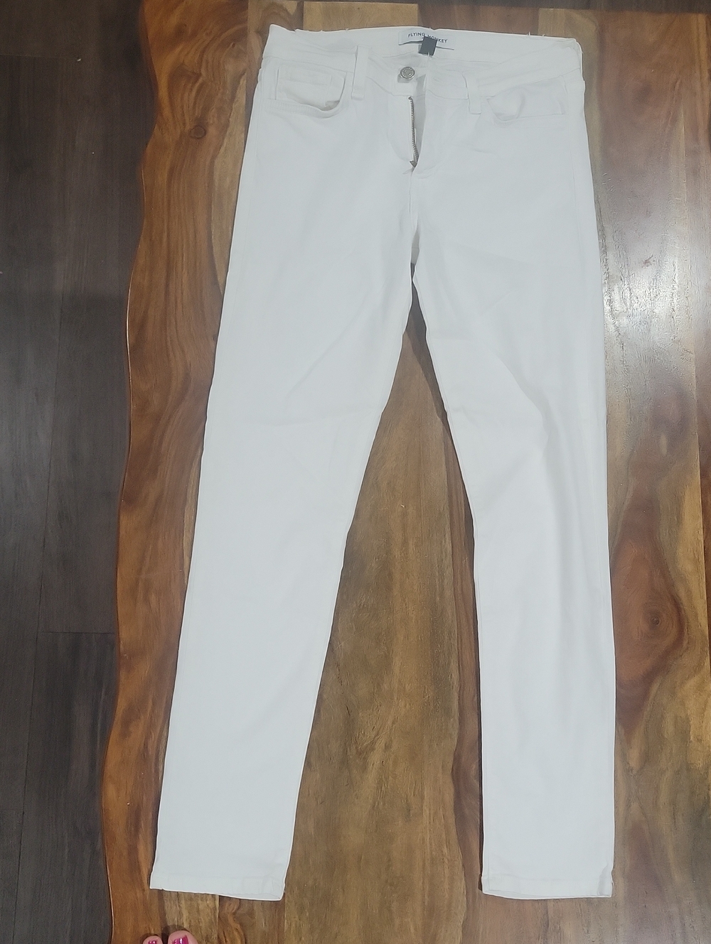 Flying Monkey White Skinny Jeans - Sleek Slim Fit